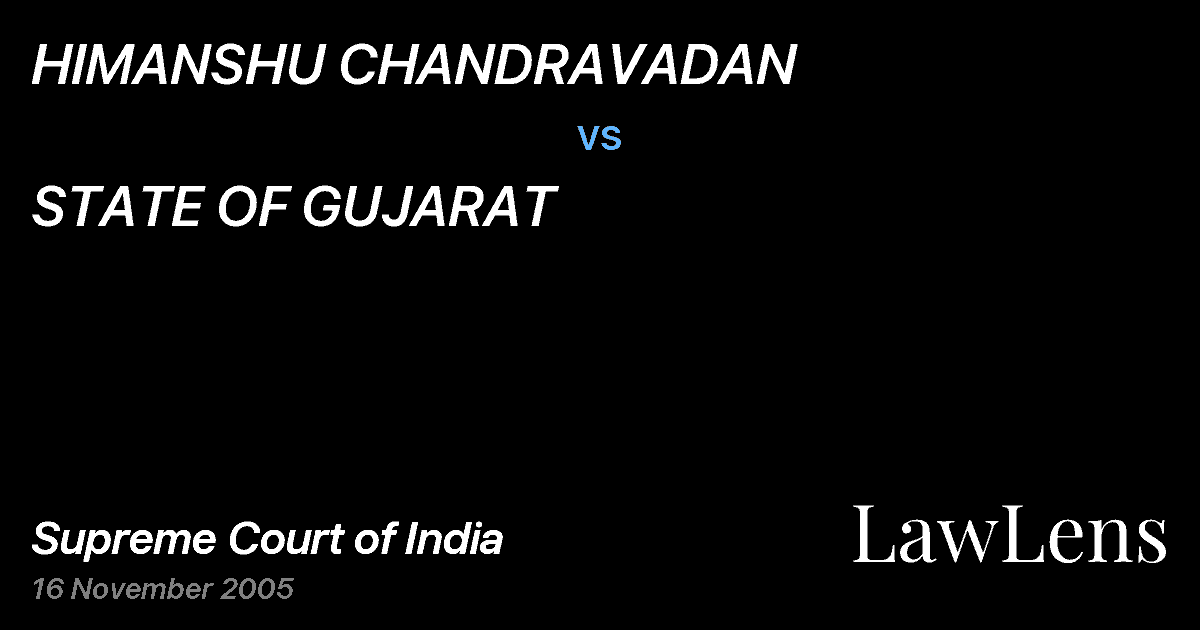 Preview image for HIMANSHU CHANDRAVADAN vs. STATE OF GUJARAT