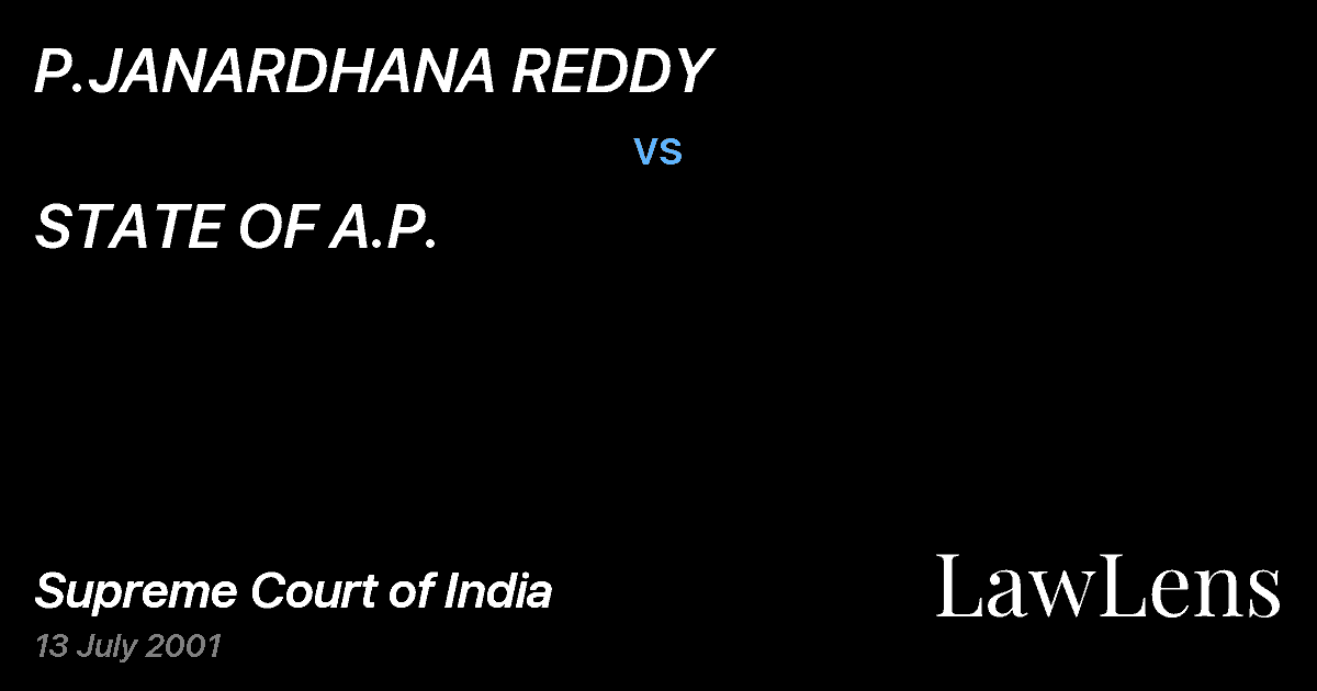 Preview image for P.JANARDHANA REDDY vs. STATE OF A.P.
