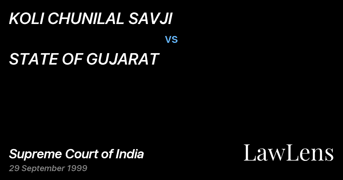 Preview image for KOLI CHUNILAL SAVJI vs. STATE OF GUJARAT