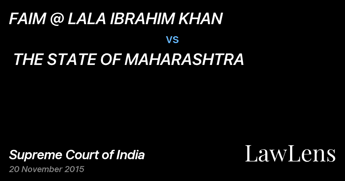 Preview image for FAIM @ LALA IBRAHIM KHAN  vs.  THE STATE OF MAHARASHTRA