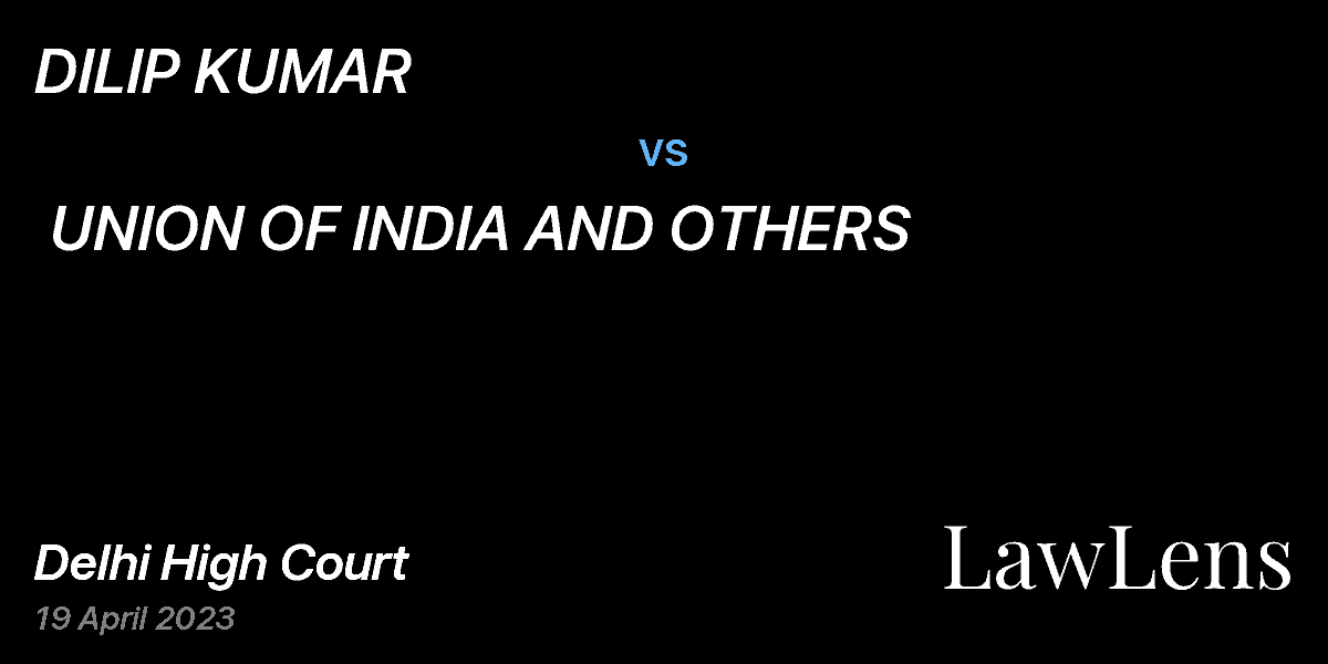 Preview image for DILIP KUMAR  vs.  UNION OF INDIA AND OTHERS