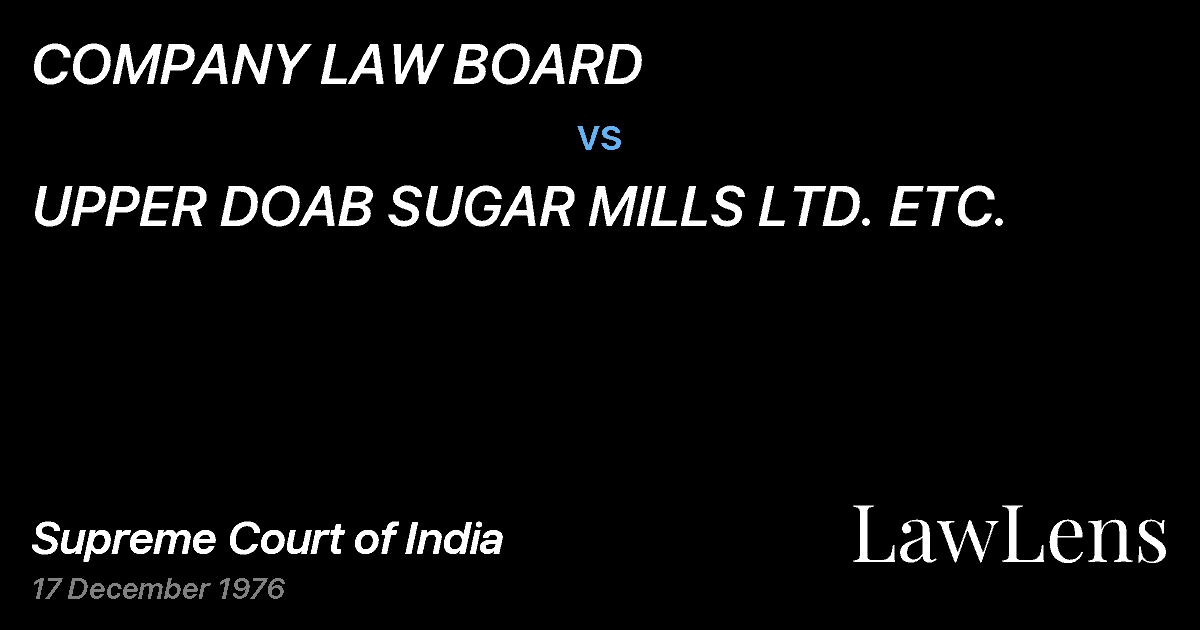 Preview image for COMPANY LAW BOARD vs. UPPER DOAB SUGAR MILLS LTD. ETC.