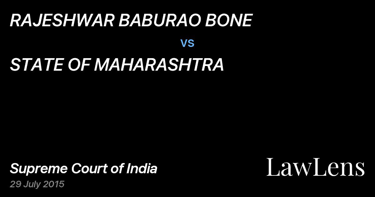 Preview image for RAJESHWAR BABURAO BONE vs. STATE OF MAHARASHTRA