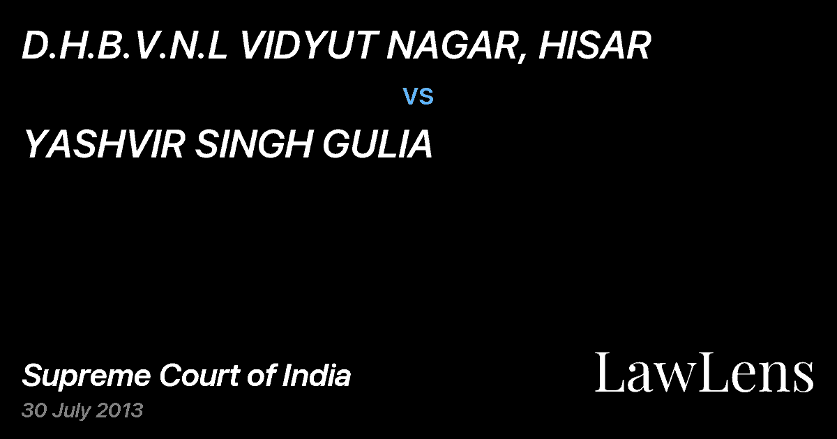 Preview image for D.H.B.V.N.L VIDYUT NAGAR, HISAR vs. YASHVIR SINGH GULIA