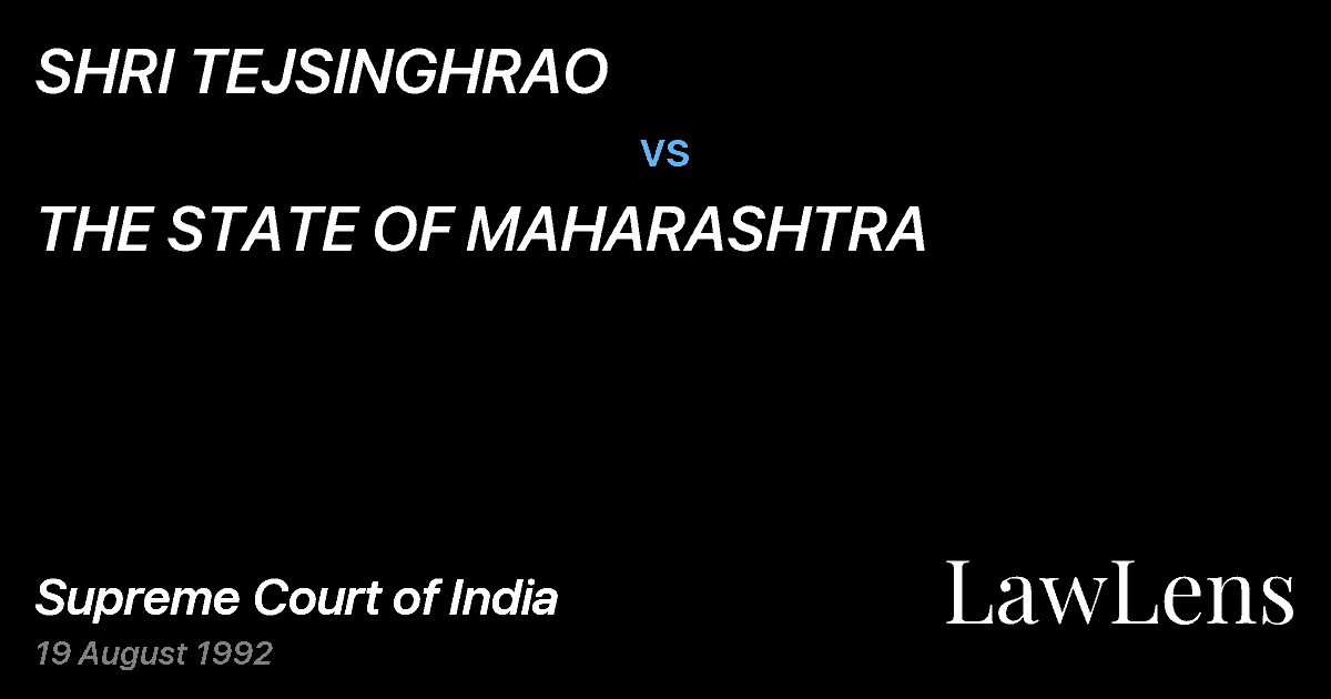 Preview image for SHRI TEJSINGHRAO vs. THE STATE OF MAHARASHTRA