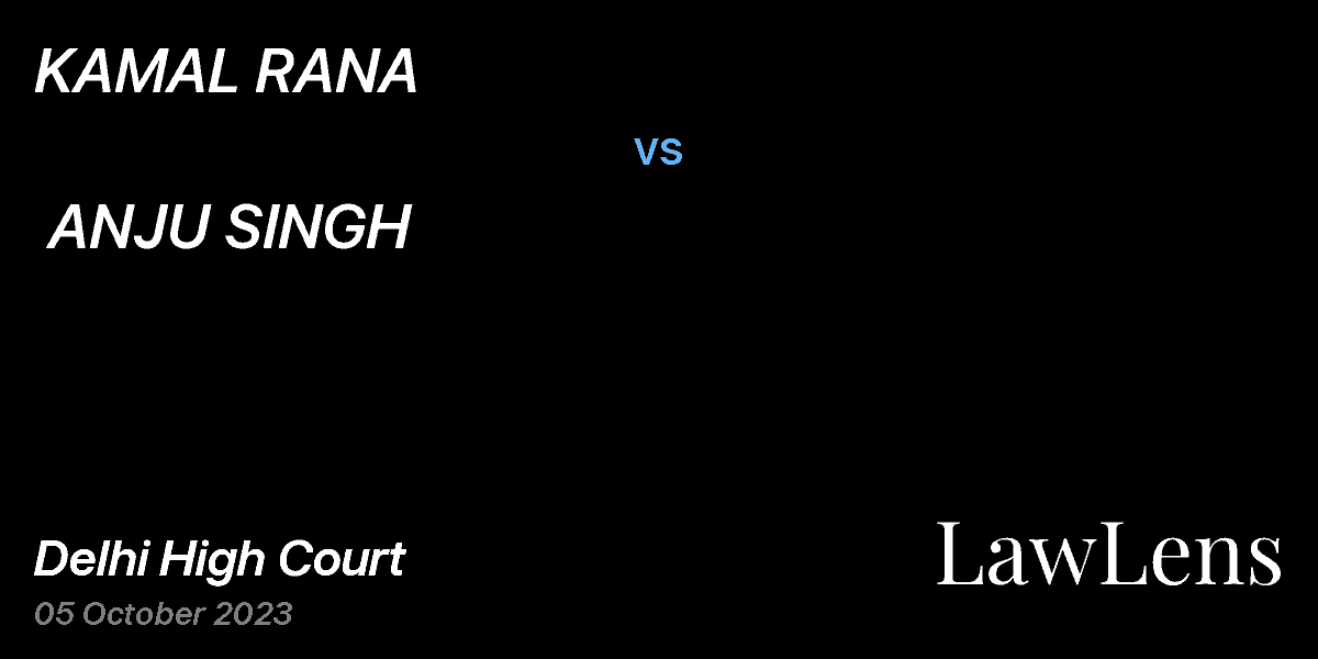 Preview image for KAMAL RANA vs. ANJU SINGH