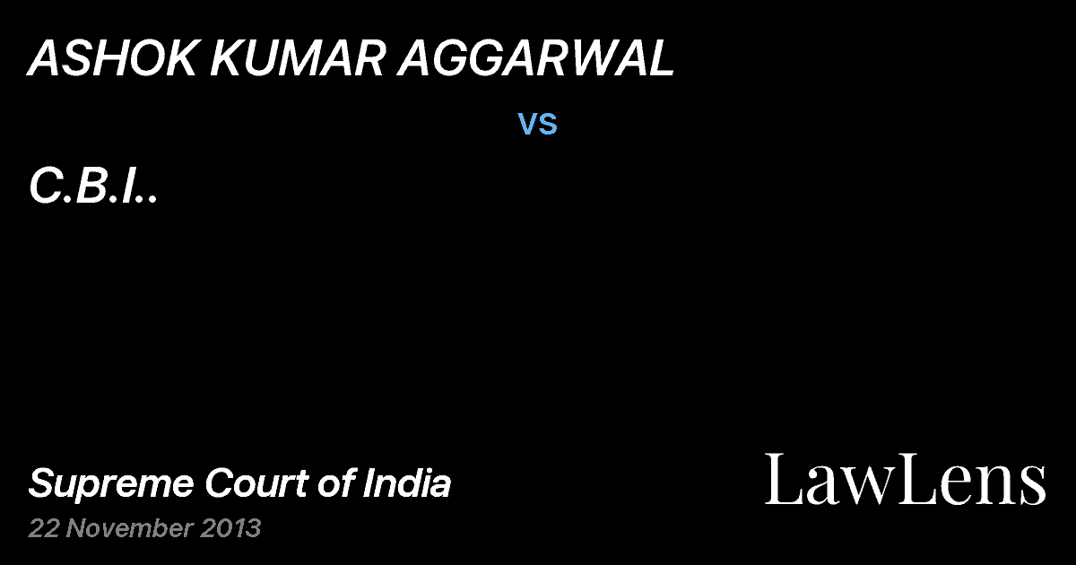 Preview image for ASHOK KUMAR AGGARWAL vs. C.B.I..