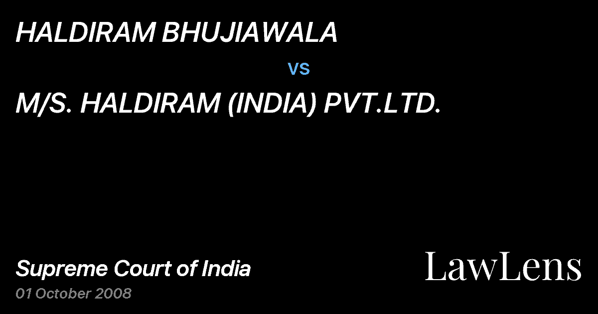 Preview image for HALDIRAM BHUJIAWALA vs. M/S. HALDIRAM (INDIA) PVT.LTD.
