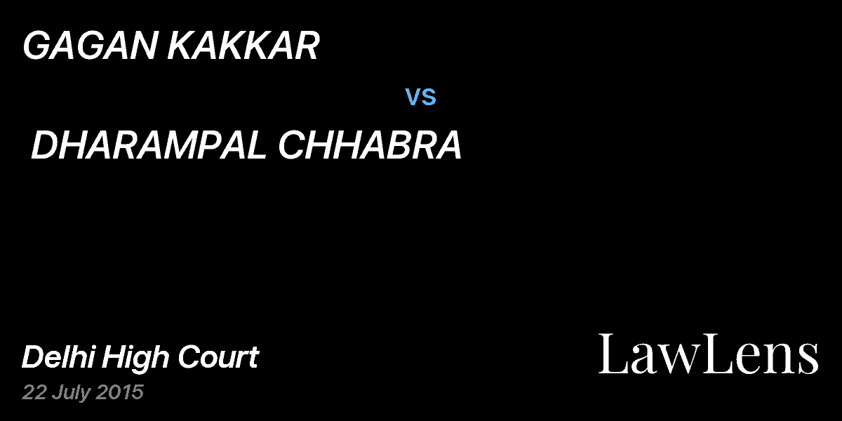 Preview image for GAGAN KAKKAR vs. DHARAMPAL CHHABRA