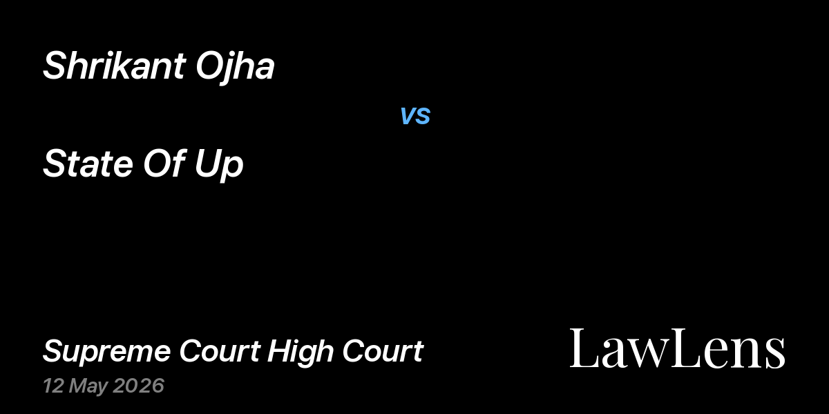 Preview image for Shrikant Ojha vs. State Of Up