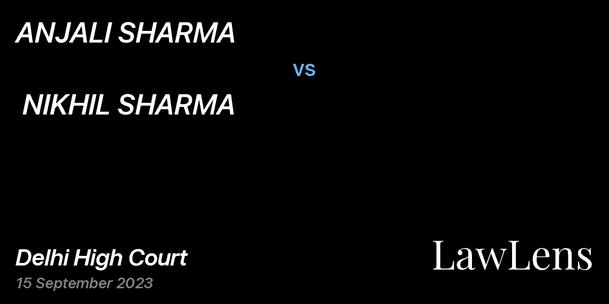 Preview image for ANJALI SHARMA  vs.  NIKHIL SHARMA