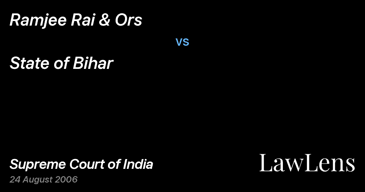 Preview image for Ramjee Rai & Ors vs. State of Bihar