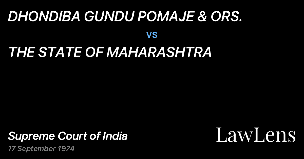 Preview image for DHONDIBA GUNDU POMAJE & ORS. vs. THE STATE OF MAHARASHTRA