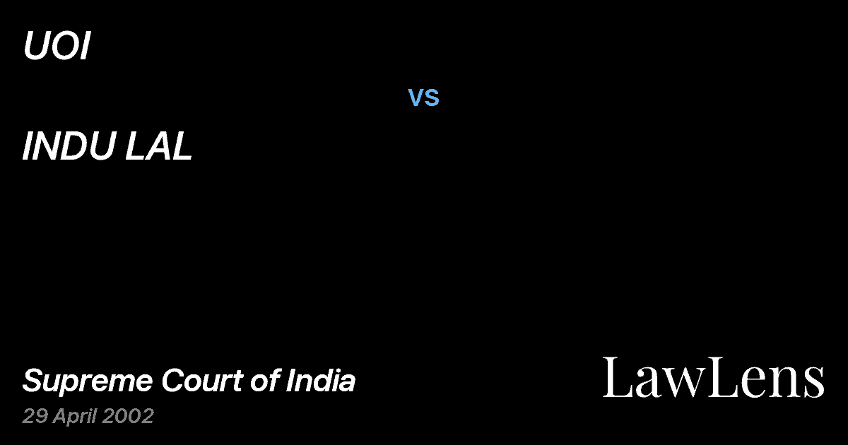 Preview image for UOI vs. INDU LAL