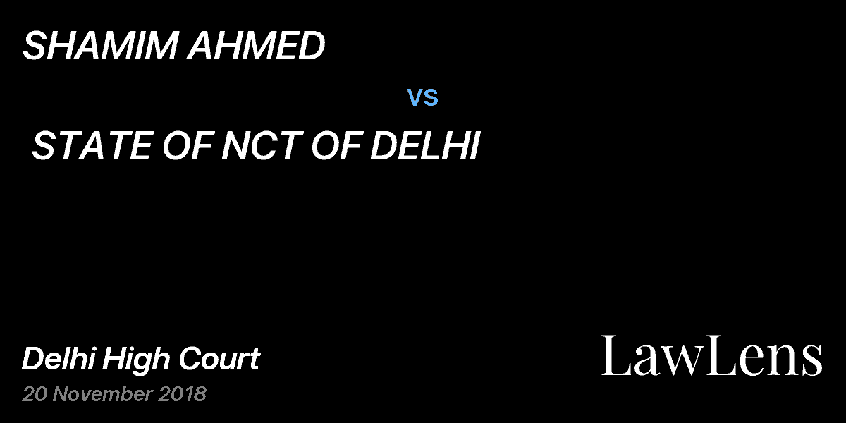 Preview image for SHAMIM AHMED  vs.  STATE OF NCT OF DELHI