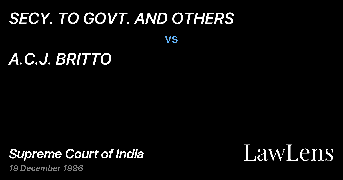 Preview image for SECY. TO GOVT. AND OTHERS vs. A.C.J. BRITTO