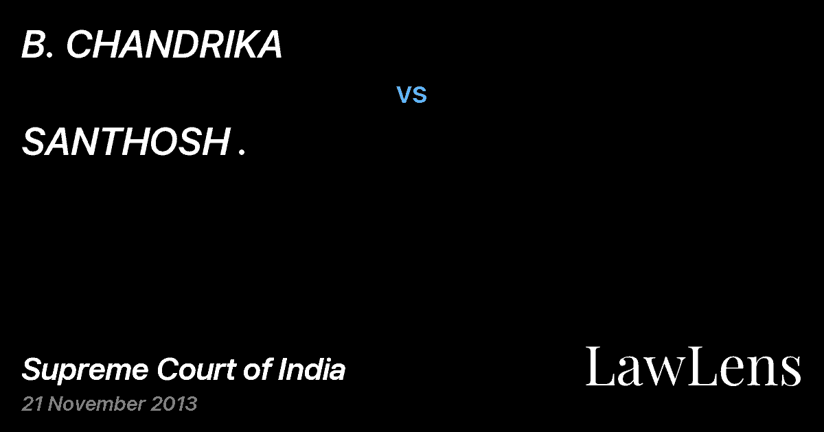 Preview image for B. CHANDRIKA vs. SANTHOSH .