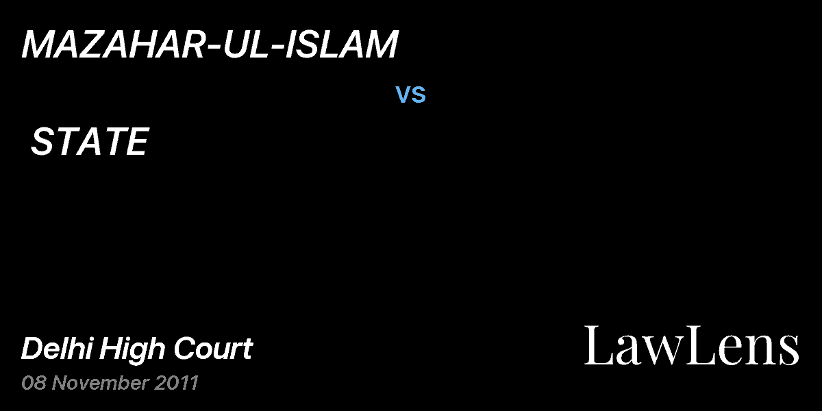 Preview image for MAZAHAR-UL-ISLAM  vs.  STATE