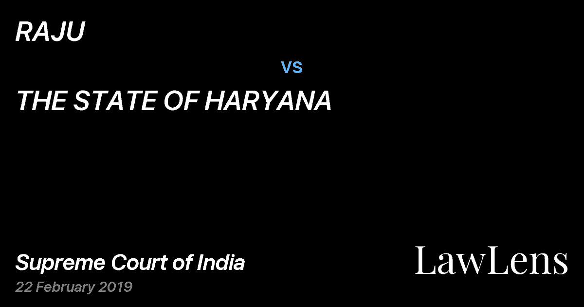 Preview image for RAJU vs. THE STATE OF HARYANA