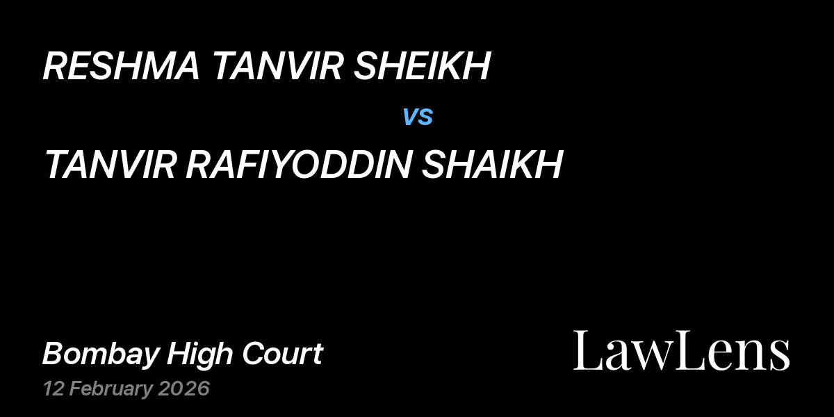 Preview image for RESHMA TANVIR SHEIKH vs. TANVIR RAFIYODDIN SHAIKH