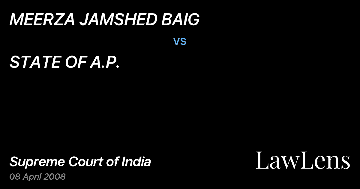 Preview image for MEERZA JAMSHED BAIG vs. STATE OF A.P.