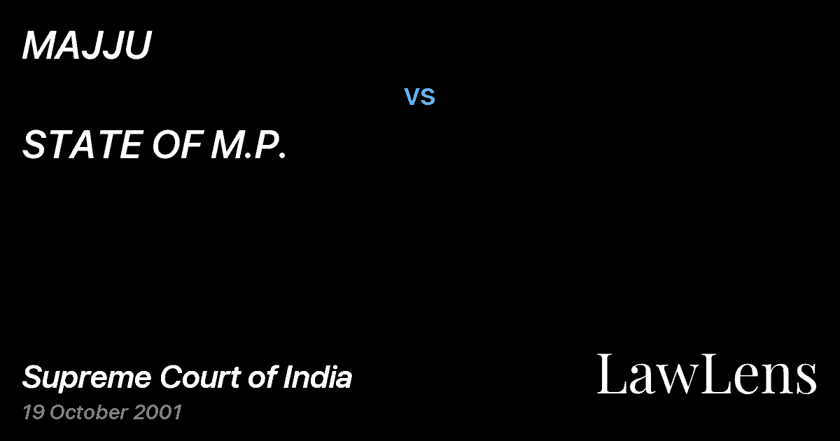 Preview image for MAJJU vs. STATE OF M.P.