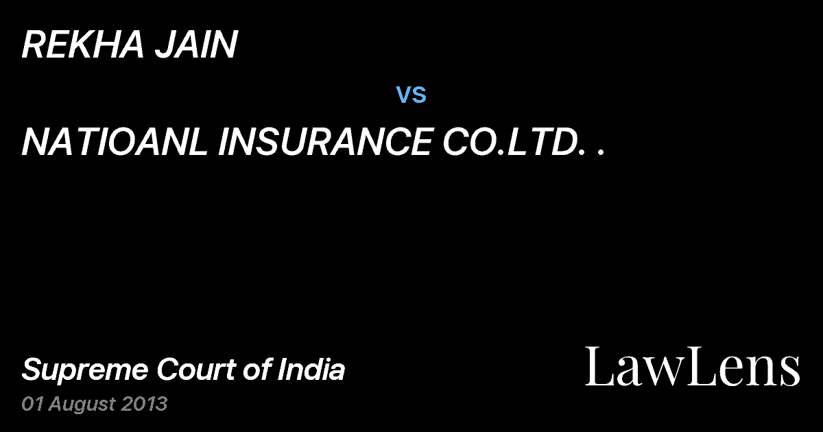 Preview image for REKHA JAIN vs. NATIOANL INSURANCE CO.LTD. .