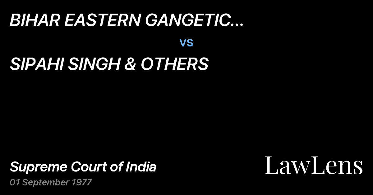 Preview image for BIHAR EASTERN GANGETIC FISHERMENCO-OPERATIVE SOCIETY LIMITE vs. SIPAHI SINGH & OTHERS