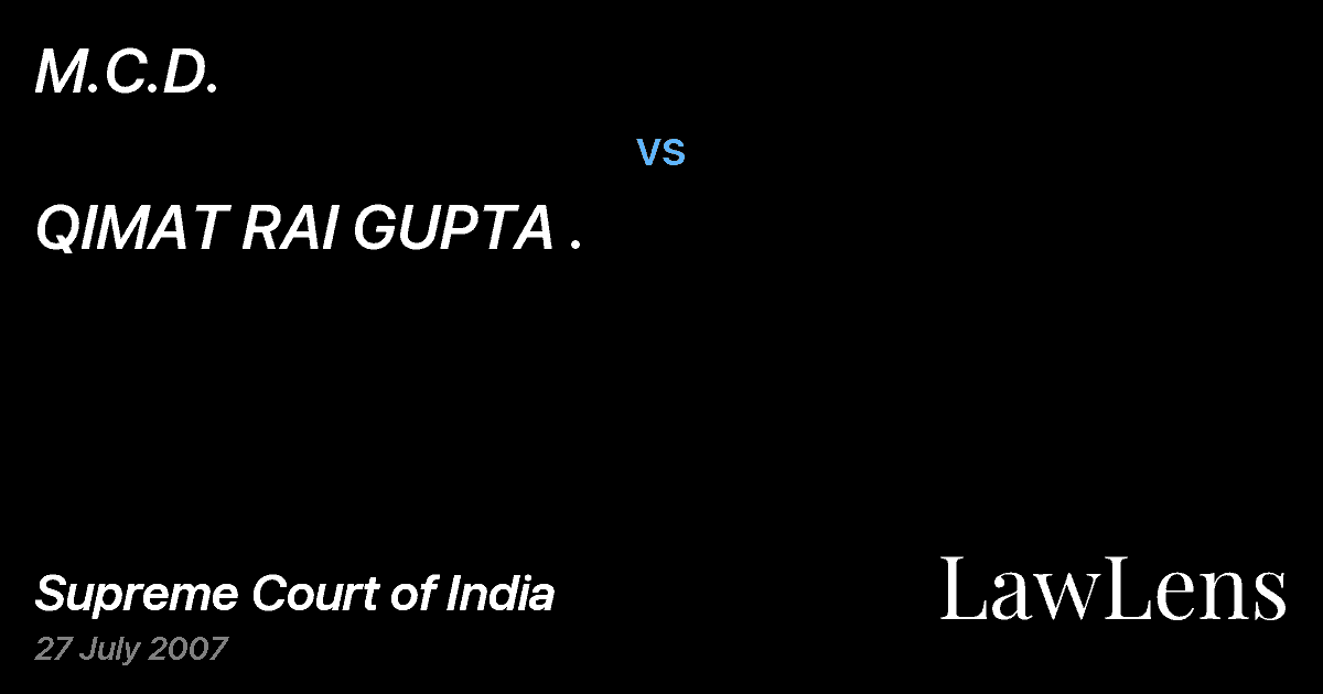 Preview image for M.C.D. vs. QIMAT RAI GUPTA .
