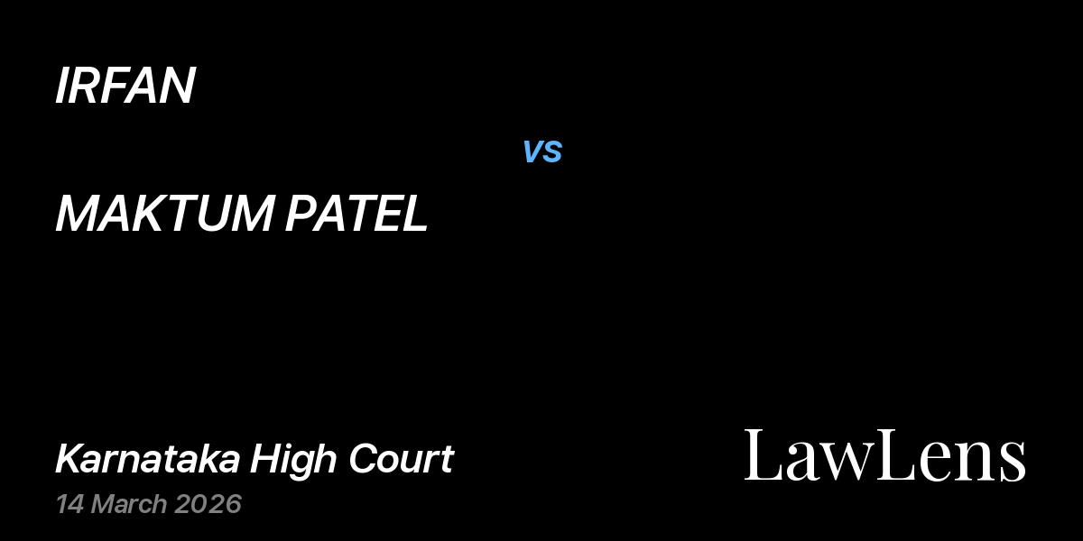 Preview image for IRFAN vs. MAKTUM PATEL