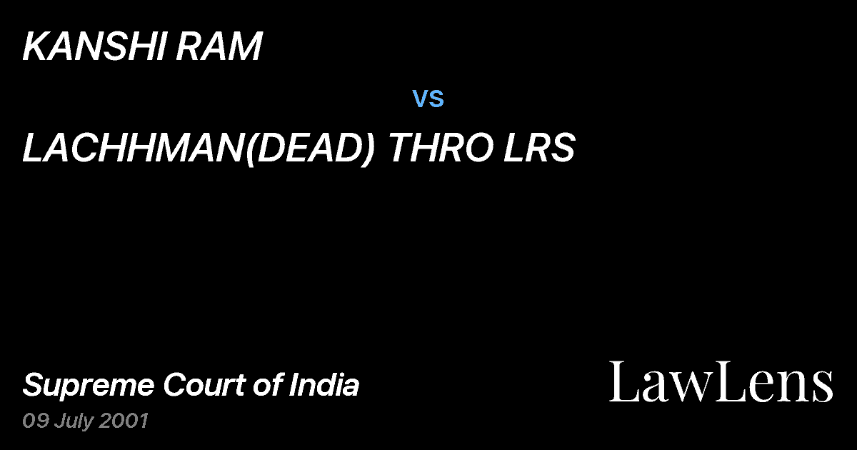 Preview image for KANSHI RAM vs. LACHHMAN(DEAD) THRO LRS