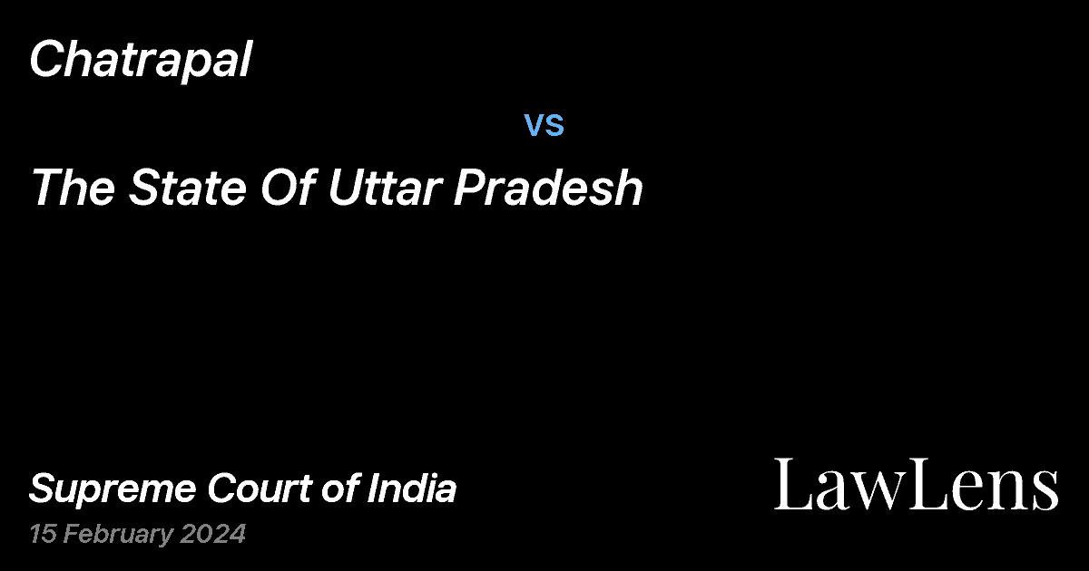 Preview image for Chatrapal vs. The State Of Uttar Pradesh