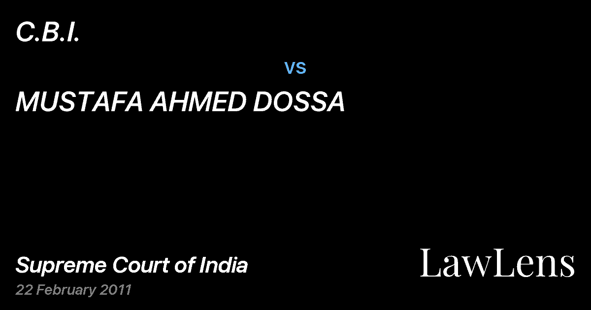 Preview image for C.B.I. vs. MUSTAFA AHMED DOSSA