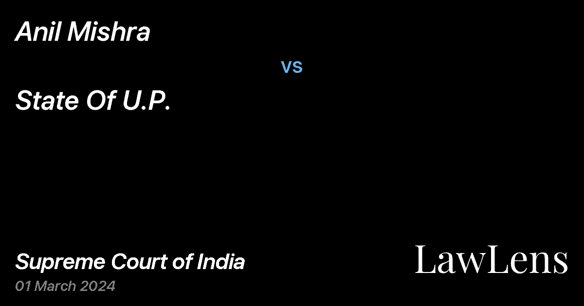 Preview image for Anil Mishra vs. State Of U.P.