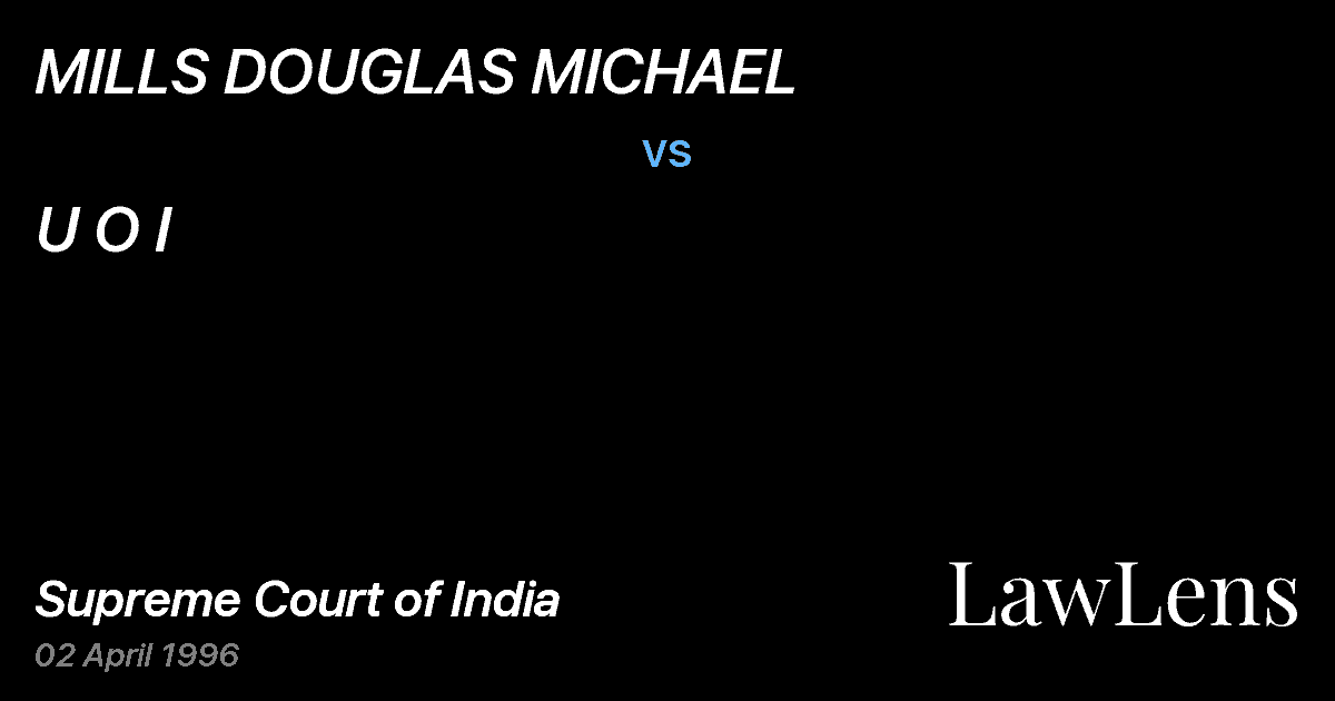 Preview image for MILLS DOUGLAS MICHAEL vs. U O I