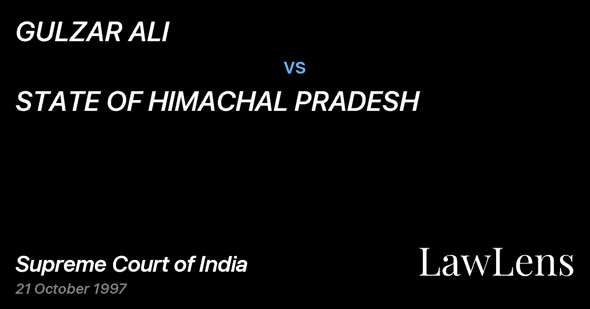 Preview image for GULZAR ALI vs. STATE OF HIMACHAL PRADESH