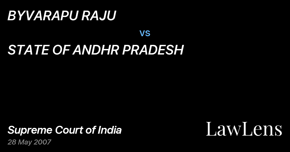 Preview image for BYVARAPU RAJU vs. STATE OF ANDHR PRADESH