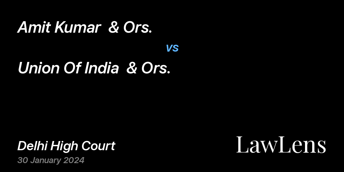 Preview image for Amit Kumar  & Ors. vs. Union Of India  & Ors.