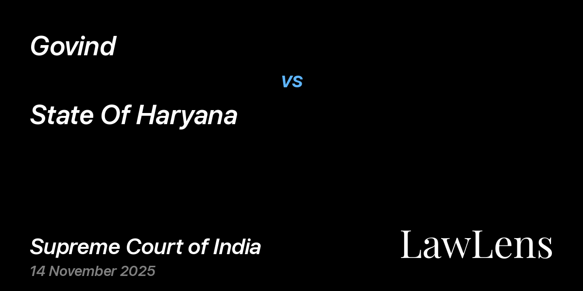 Preview image for Govind vs. State Of Haryana