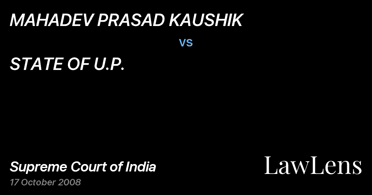 Preview image for MAHADEV PRASAD KAUSHIK vs. STATE OF U.P.
