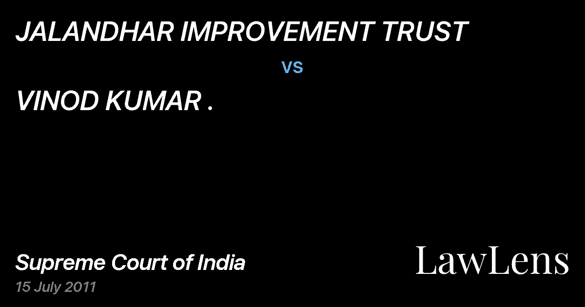 Preview image for JALANDHAR IMPROVEMENT TRUST vs. VINOD KUMAR .