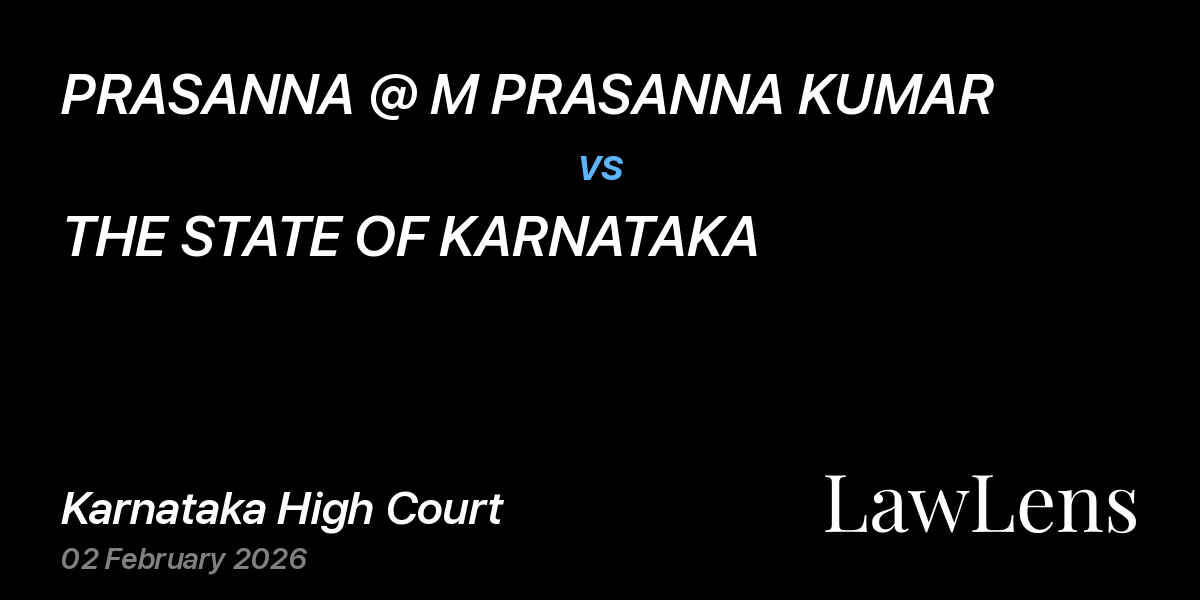 Preview image for PRASANNA @ M PRASANNA KUMAR vs. THE STATE OF KARNATAKA