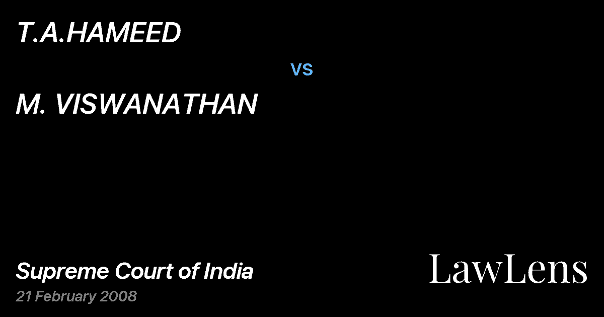 Preview image for T.A.HAMEED vs. M. VISWANATHAN