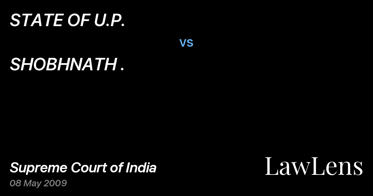 Preview image for STATE OF U.P. vs. SHOBHNATH .