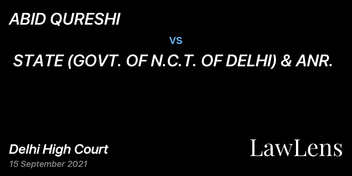 Preview image for ABID QURESHI vs. STATE (GOVT. OF N.C.T. OF DELHI) & ANR.