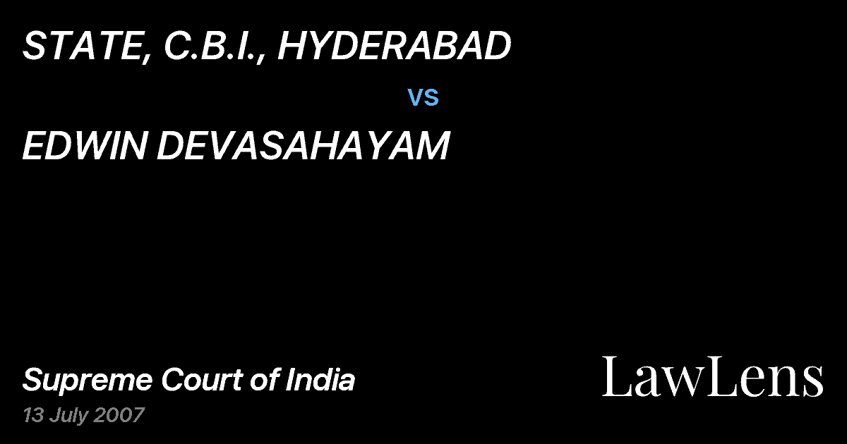 Preview image for STATE, C.B.I., HYDERABAD vs. EDWIN DEVASAHAYAM
