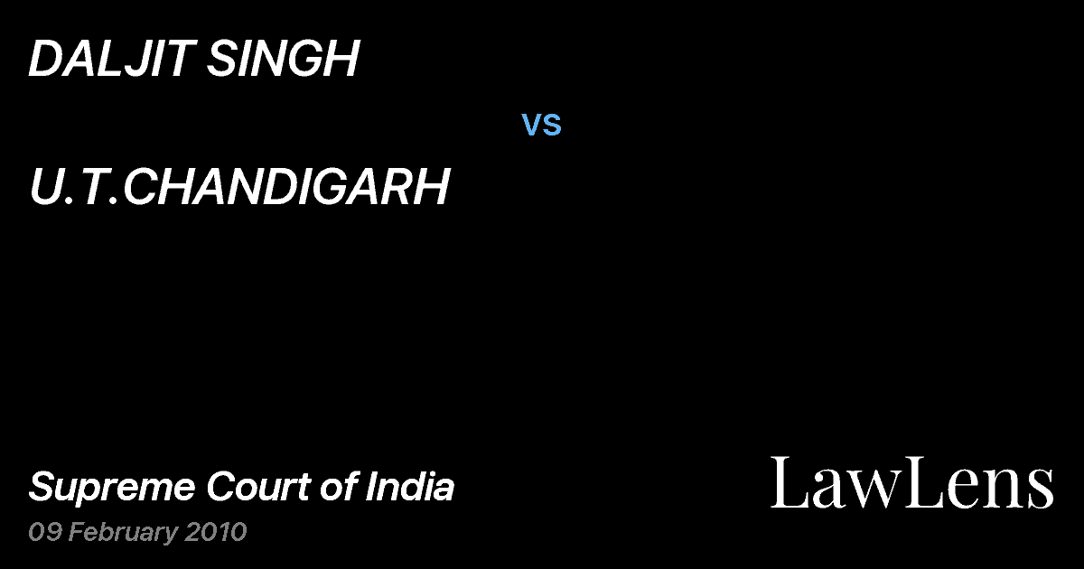 Preview image for DALJIT SINGH vs. U.T.CHANDIGARH