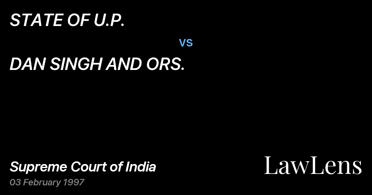 Preview image for STATE OF U.P. vs. DAN SINGH AND ORS.