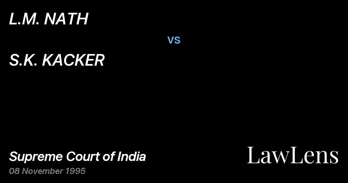 Preview image for L.M. NATH vs. S.K. KACKER