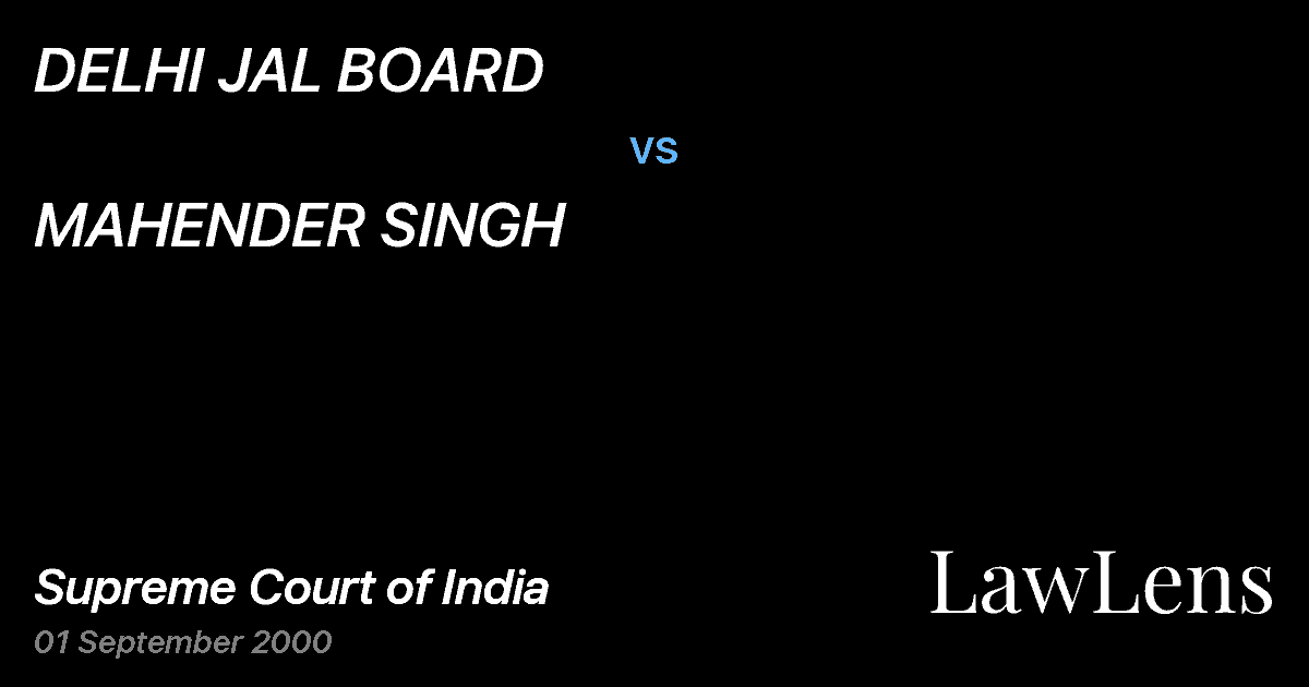 Preview image for DELHI JAL BOARD vs. MAHENDER SINGH